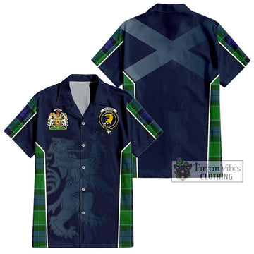 Haldane Tartan Hawaiian Shirt with Family Crest and Lion Rampant Vibes Sport Style Kid - Tartan Vibes Clothing