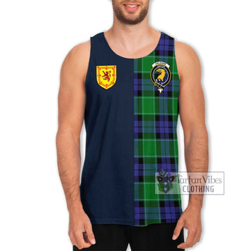 Haldane Tartan Men's Tank Top Alba with Scottish Lion Royal Arm Half Style Men - Tartan Vibes Clothing