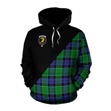 Haldane Tartan Cotton Hoodie with Family Crest and Military Logo Style Pullover Hoodie XS - Tartan Vibes Clothing