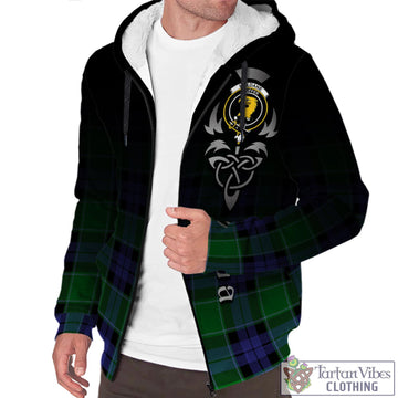 Haldane Tartan Sherpa Hoodie Featuring Alba Gu Brath Family Crest Celtic Inspired Unisex - Tartan Vibes Clothing