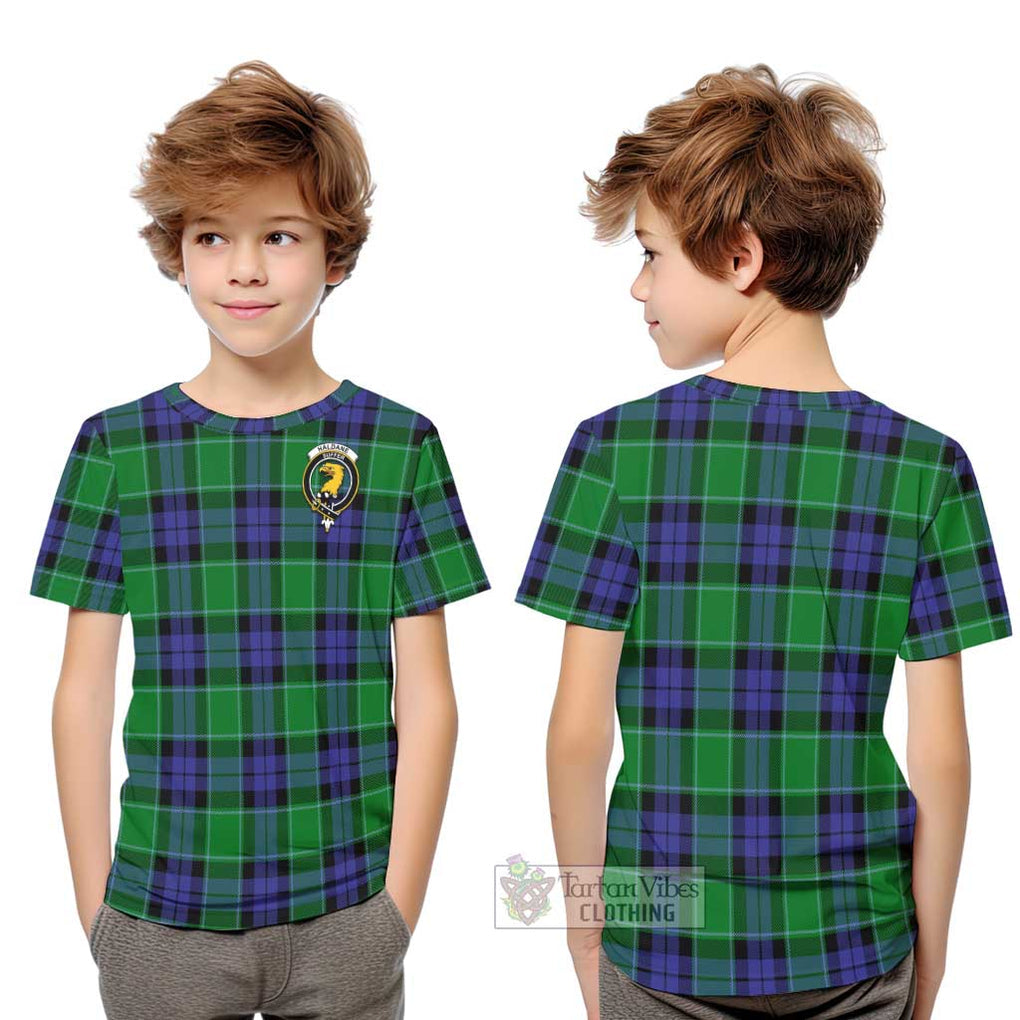 Haldane Tartan Kid T-Shirt with Family Crest Youth XL Size14 - Tartan Vibes Clothing