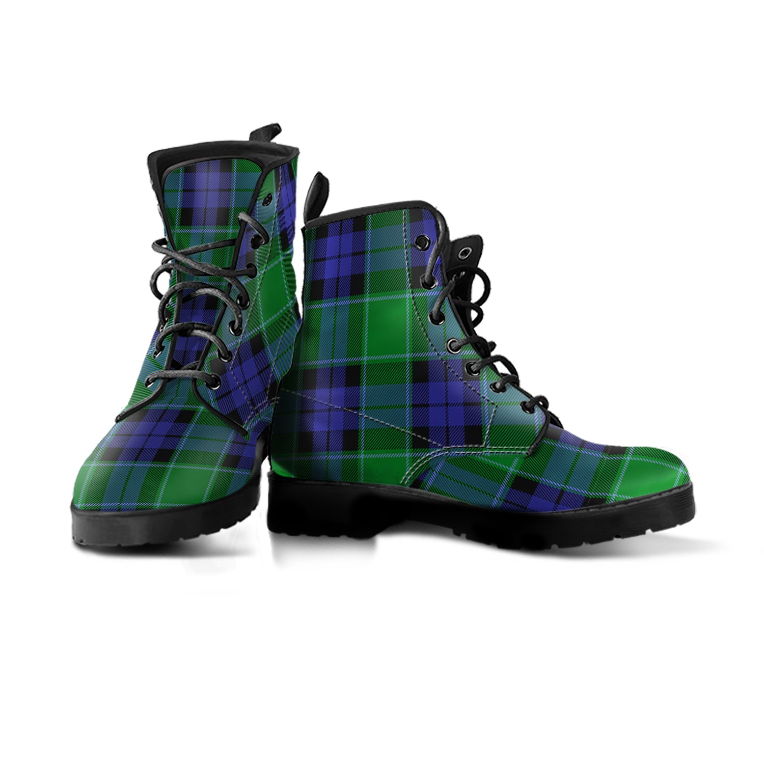 Haldane Tartan Leather Boots Men' Boots - Tartan Vibes Clothing