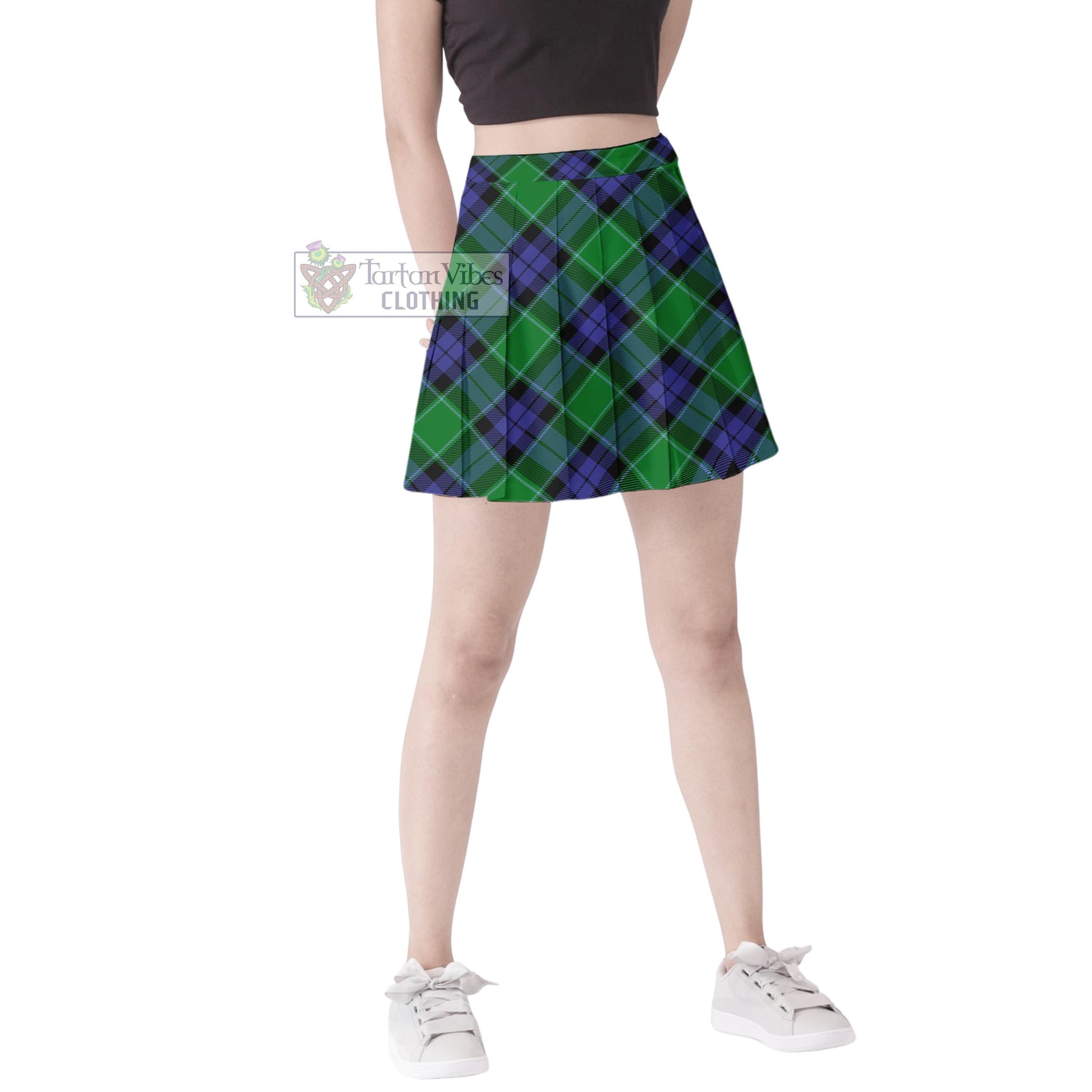 Haldane Tartan Women's Plated Mini Skirt Cross Style Female - Tartan Vibes Clothing