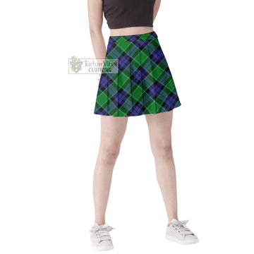Haldane Tartan Women's Plated Mini Skirt Cross Style Female - Tartan Vibes Clothing
