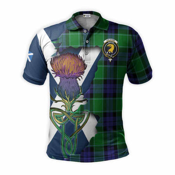 Haldane Tartan Family Crest Polo Shirt Scottish Thistle Celtic Inspired Kid - Tartan Vibes Clothing