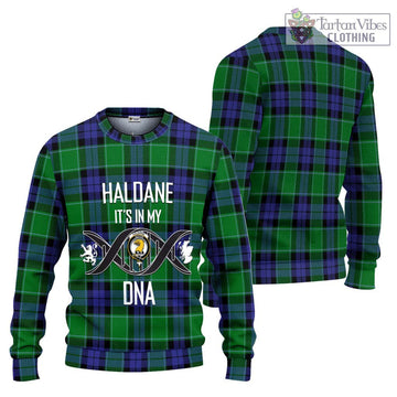 Haldane Tartan Ugly Sweater with Family Crest DNA In Me Style Unisex - Tartan Vibes Clothing