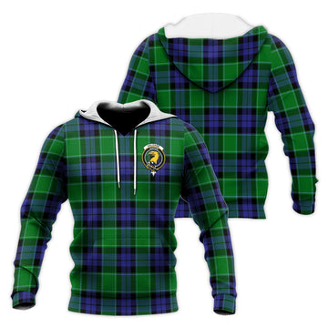 Haldane Tartan Knitted Hoodie with Family Crest Unisex Knitted Pullover Hoodie - Tartan Vibes Clothing