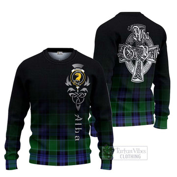 Haldane Tartan Ugly Sweater Featuring Alba Gu Brath Family Crest Celtic Inspired Unisex - Tartan Vibes Clothing