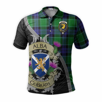 Haldane Tartan Family Crest Polo Shirt Lion Rampant Royal Thistle Shield Celtic Inspired Kid - Tartan Vibes Clothing