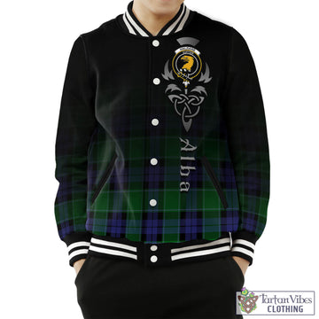 Haldane Tartan Baseball Jacket Featuring Alba Gu Brath Family Crest Celtic Inspired Unisex - Tartan Vibes Clothing