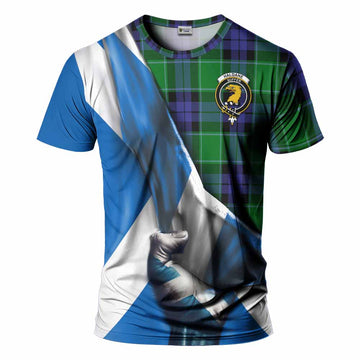 Haldane Tartan T-Shirt with Family Crest Scotland Patriotic Style Kid's Shirt - Tartan Vibes Clothing