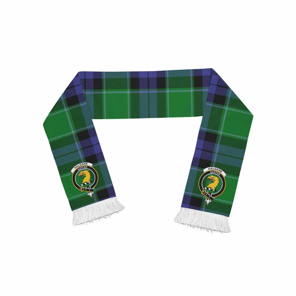 Tartan Vibes Clothing Haldane Tartan Ruffneck Scarf with Family Crest