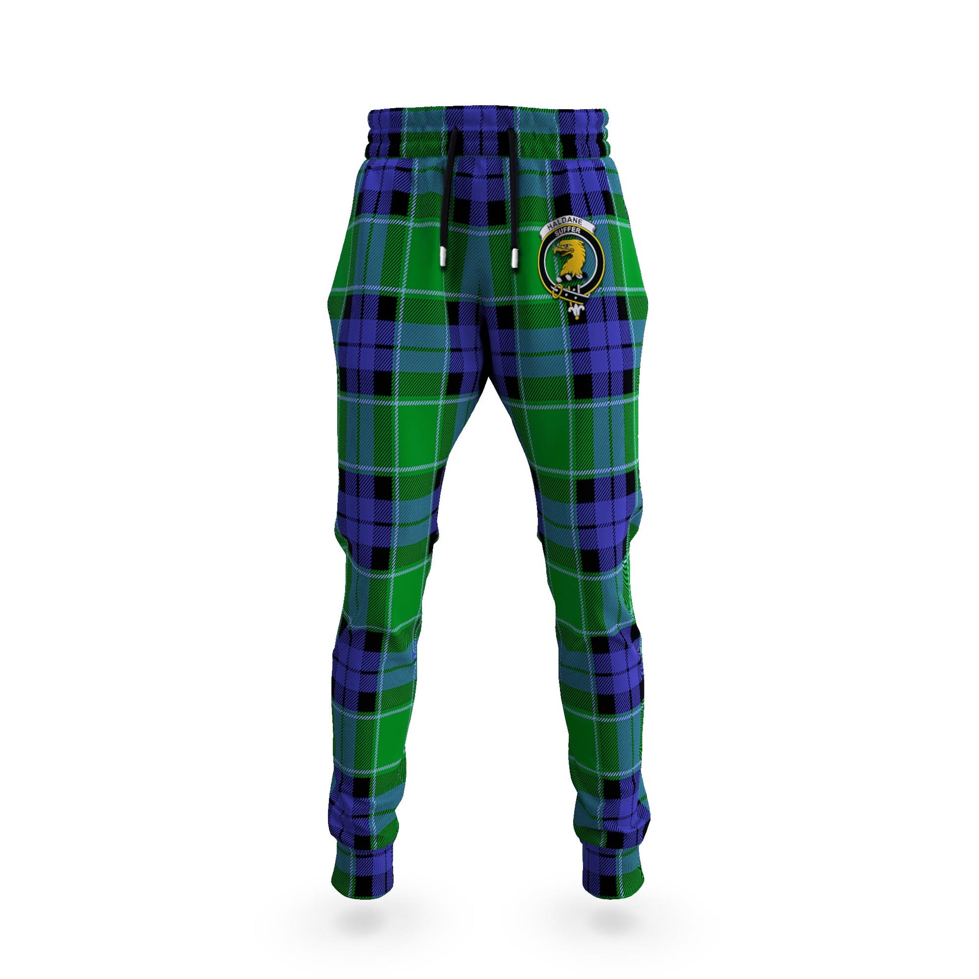 Haldane Tartan Joggers Pants with Family Crest 5XL - Tartan Vibes Clothing