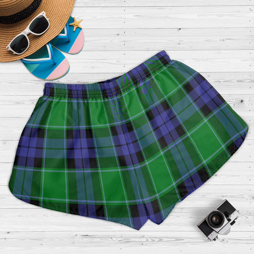 Haldane Tartan Womens Shorts with Family Crest - Tartan Vibes Clothing