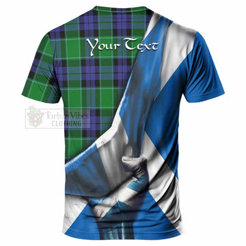Haldane Tartan T-Shirt with Family Crest Scotland Patriotic Style - Tartan Vibes Clothing
