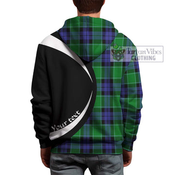 Haldane Tartan Hoodie with Family Crest Circle Style - Tartan Vibes Clothing