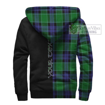 Haldane Tartan Sherpa Hoodie with Family Crest and Half Of Me Style - Tartan Vibes Clothing