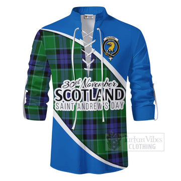 Haldane Family Crest Tartan Ghillie Kilt Shirt Celebrate Saint Andrew's Day in Style - Tartan Vibes Clothing