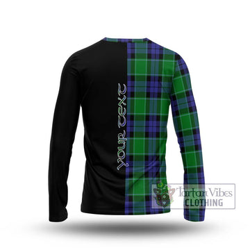 Haldane Tartan Long Sleeve T-Shirt with Family Crest and Half Of Me Style - Tartan Vibes Clothing