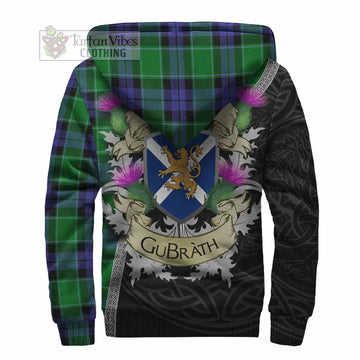 Haldane Tartan Family Crest Sherpa Hoodie Lion Rampant Royal Thistle Shield Celtic Inspired - Tartan Vibes Clothing
