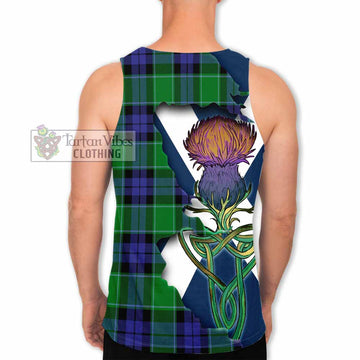 Haldane Tartan Family Crest Men's Tank Top Scottish Thistle Celtic Inspired - Tartan Vibes Clothing