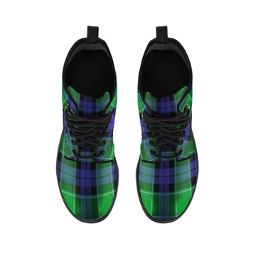 Haldane Tartan Leather Boots - Tartan Vibes Clothing