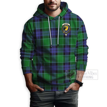 Haldane Tartan Hoodie with Family Crest Celtic Skull Style - Tartan Vibes Clothing