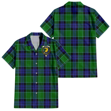 Haldane Tartan Hawaiian Shirt with Family Crest - Tartan Vibes Clothing