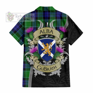 Haldane Tartan Family Crest Hawaiian Shirt Lion Rampant Royal Thistle Shield Celtic Inspired - Tartan Vibes Clothing