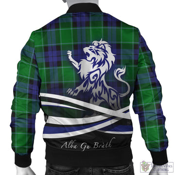 Haldane Tartan Bomber Jacket with Alba Gu Brath Regal Lion Emblem - Tartan Vibes Clothing