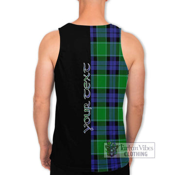 Haldane Tartan Men's Tank Top with Family Crest and Half Of Me Style - Tartan Vibes Clothing