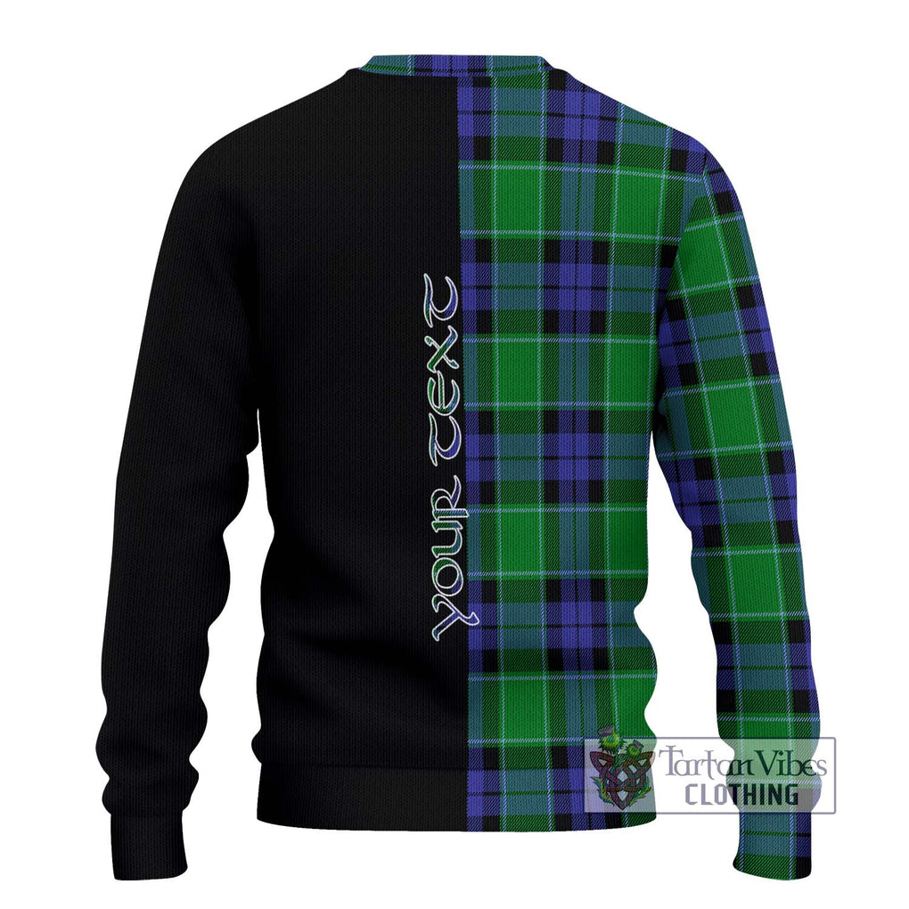 Haldane Tartan Ugly Sweater with Family Crest and Half Of Me Style - Tartan Vibes Clothing