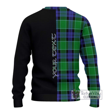 Haldane Tartan Ugly Sweater with Family Crest and Half Of Me Style - Tartan Vibes Clothing