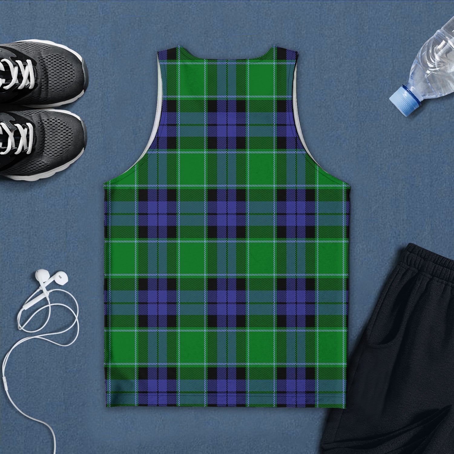 Haldane Tartan Mens Tank Top with Family Crest - Tartan Vibes Clothing