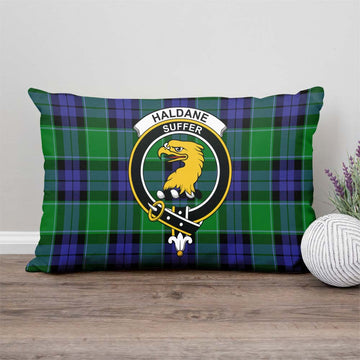Haldane Tartan Pillow Cover with Family Crest - Tartan Vibes Clothing