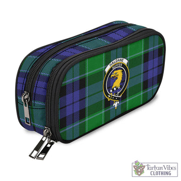 Haldane Tartan Pen and Pencil Case with Family Crest - Tartan Vibes Clothing