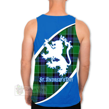 Haldane Family Crest Tartan Men's Tank Top Celebrate Saint Andrew's Day in Style - Tartan Vibes Clothing