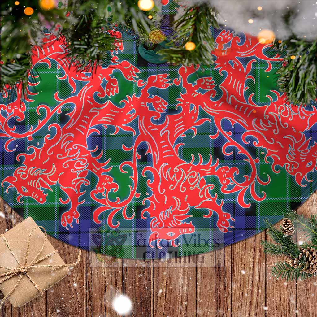 Haldane Tartan Christmas Tree Skirt Lion Rampant Style - Tartan Vibes Clothing