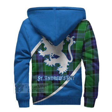 Haldane Family Crest Tartan Sherpa Hoodie Celebrate Saint Andrew's Day in Style - Tartan Vibes Clothing