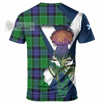 Haldane Tartan Family Crest T-Shirt Scottish Thistle Celtic Inspired - Tartan Vibes Clothing
