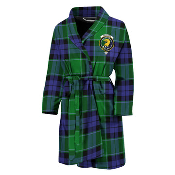 Haldane Tartan Bathrobe with Family Crest Unisex M - Tartan Vibes Clothing