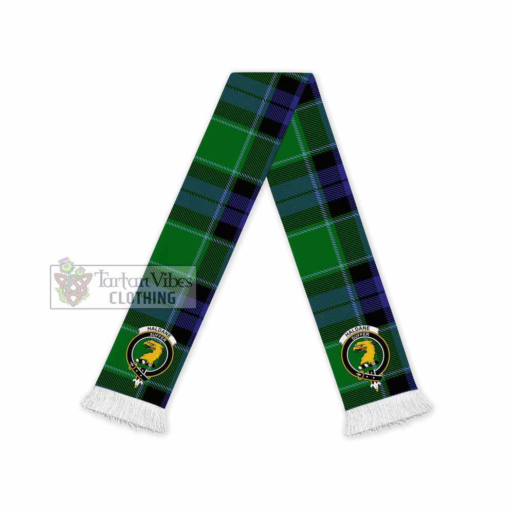 Tartan Vibes Clothing Haldane Tartan Ruffneck Scarf with Family Crest