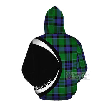 Haldane Tartan Cotton Hoodie with Family Crest Circle Style Pullover Hoodie - Tartan Vibes Clothing