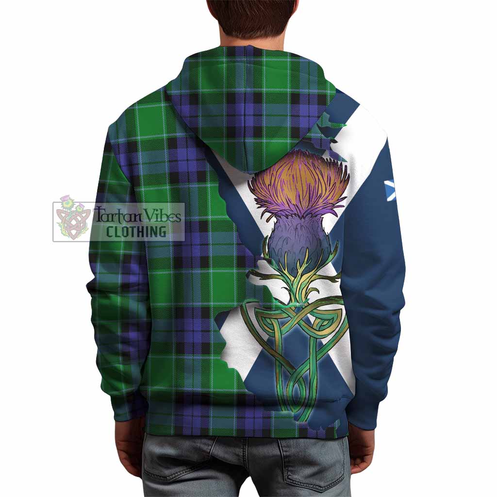 Haldane Tartan Family Crest Hoodie Scottish Thistle Celtic Inspired - Tartan Vibes Clothing