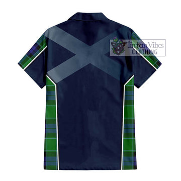 Haldane Tartan Hawaiian Shirt with Family Crest and Lion Rampant Vibes Sport Style - Tartan Vibes Clothing