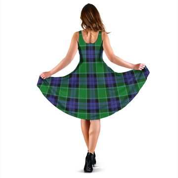Haldane Tartan Sleeveless Midi Womens Dress - Tartan Vibes Clothing