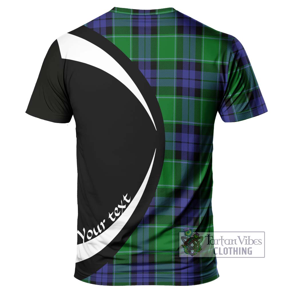 Haldane Tartan T-Shirt with Family Crest Circle Style - Tartan Vibes Clothing