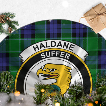 Haldane Tartan Christmas Tree Skirt with Family Crest - Tartan Vibes Clothing