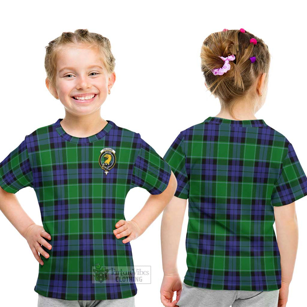 Haldane Tartan Kid T-Shirt with Family Crest - Tartan Vibes Clothing