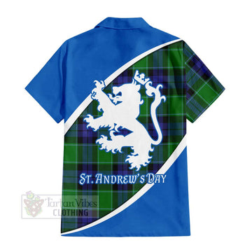 Haldane Family Crest Tartan Hawaiian Shirt Celebrate Saint Andrew's Day in Style - Tartan Vibes Clothing